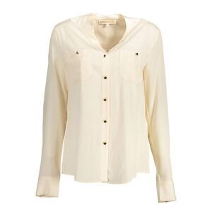 Kocca Silk Blouse Relaxed Fit VNeck Women White Shirts